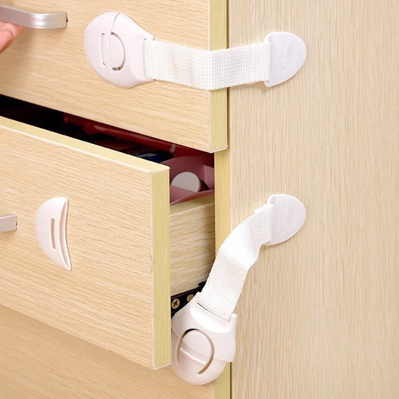 2 pcs  Creative Baby Safety Lock Plastic Drawer Door Cabinet Cupboard Safety Locks protection from children for newborns