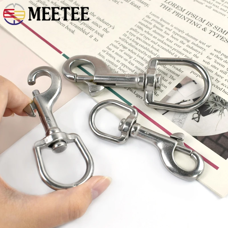 

1/2Pcs 65-120mm 304 Stainless Steel Hook Rotating Lobster Buckle Dog Leash Strap Snap Buckles Camping Safety Clasp DIY Accessory