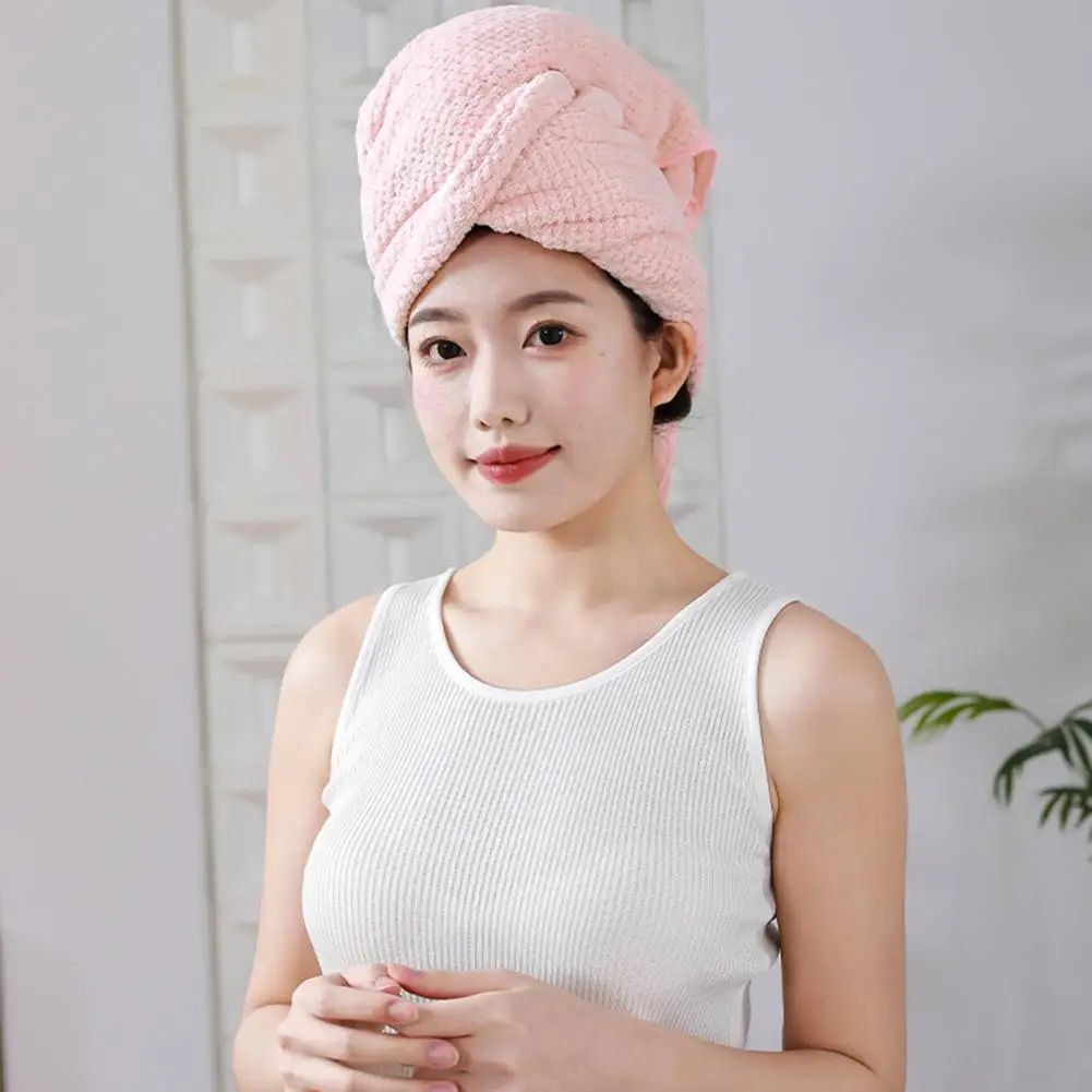 Microfiber Hair Towel Super Absorbent Hair Drying Hat for Quick Drying Frizz Lightweight Comfort Thickened Head Wrap for Fast