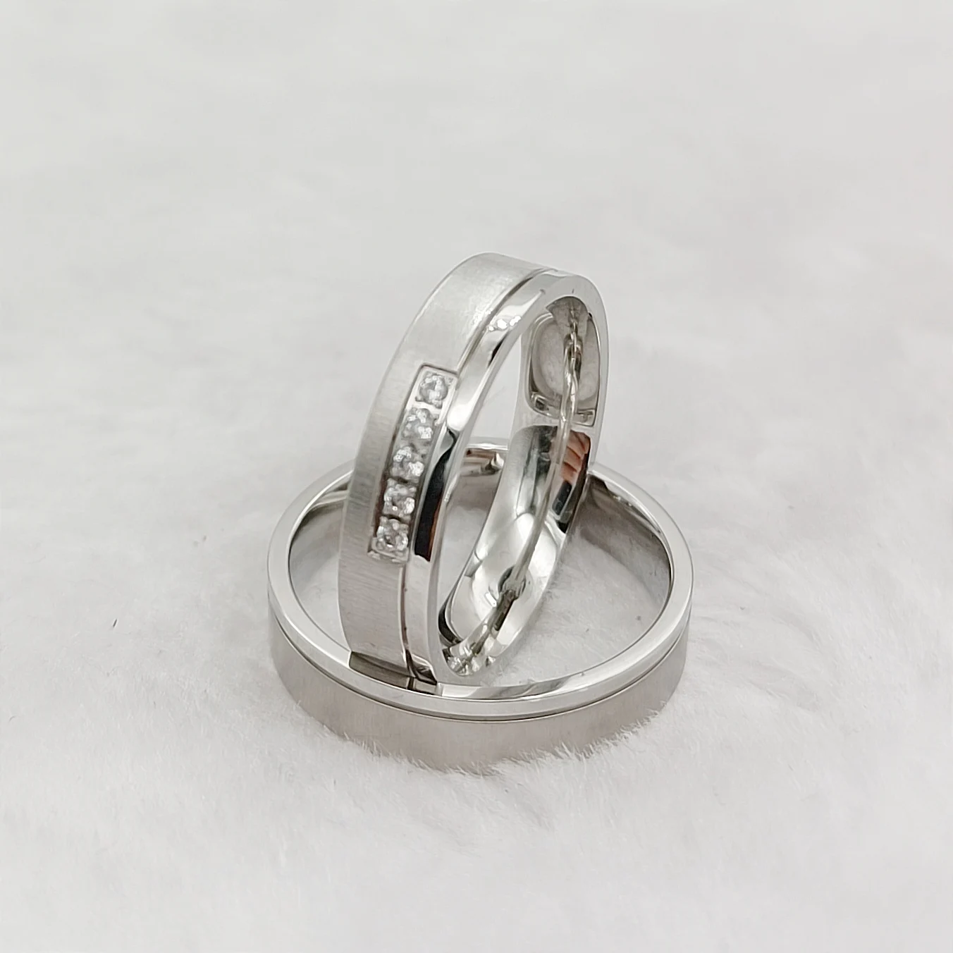 Ladies and Gents Wedding Rings Set for Couples Surgical Stainless Steel Jewelry Alliance Never Fade