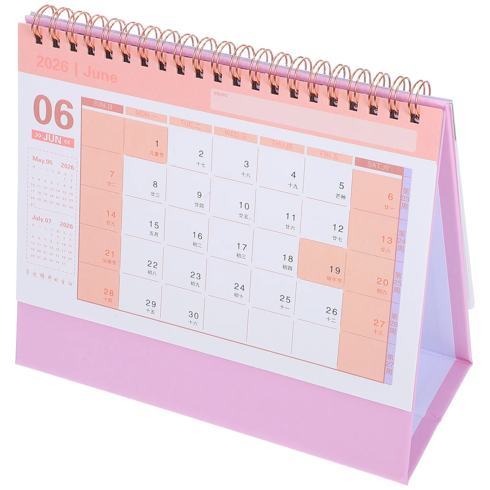 2026 Table Calendar Freestanding Desk Planner Minimalist Style for Daily Planning Office Home Organization Compact Green Non