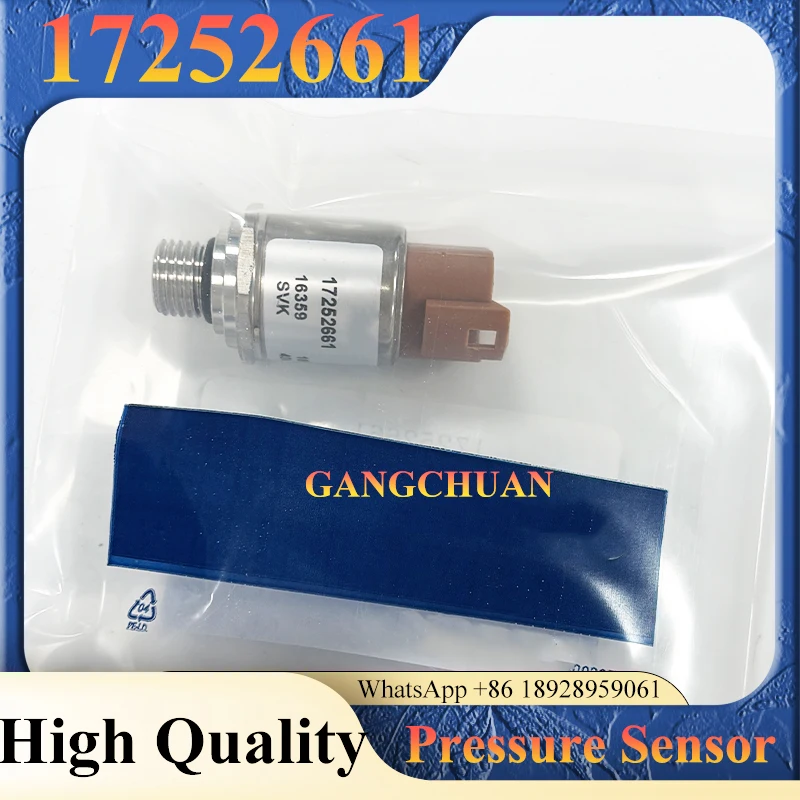 

17252661 VOE14560161 Pressure Sensor For EC140 EC160 EC210 EC240 EC290 EC330 EC360 EC460 Excavator Parts