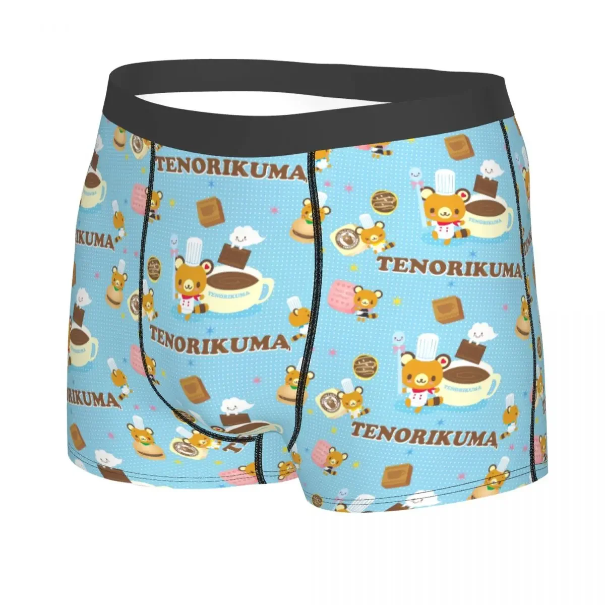 Custom Cartoon Tenorikuma Sanrio Anime Bear Underwear Men Stretch Boxer Briefs Shorts Panties Soft Underpants For Homme