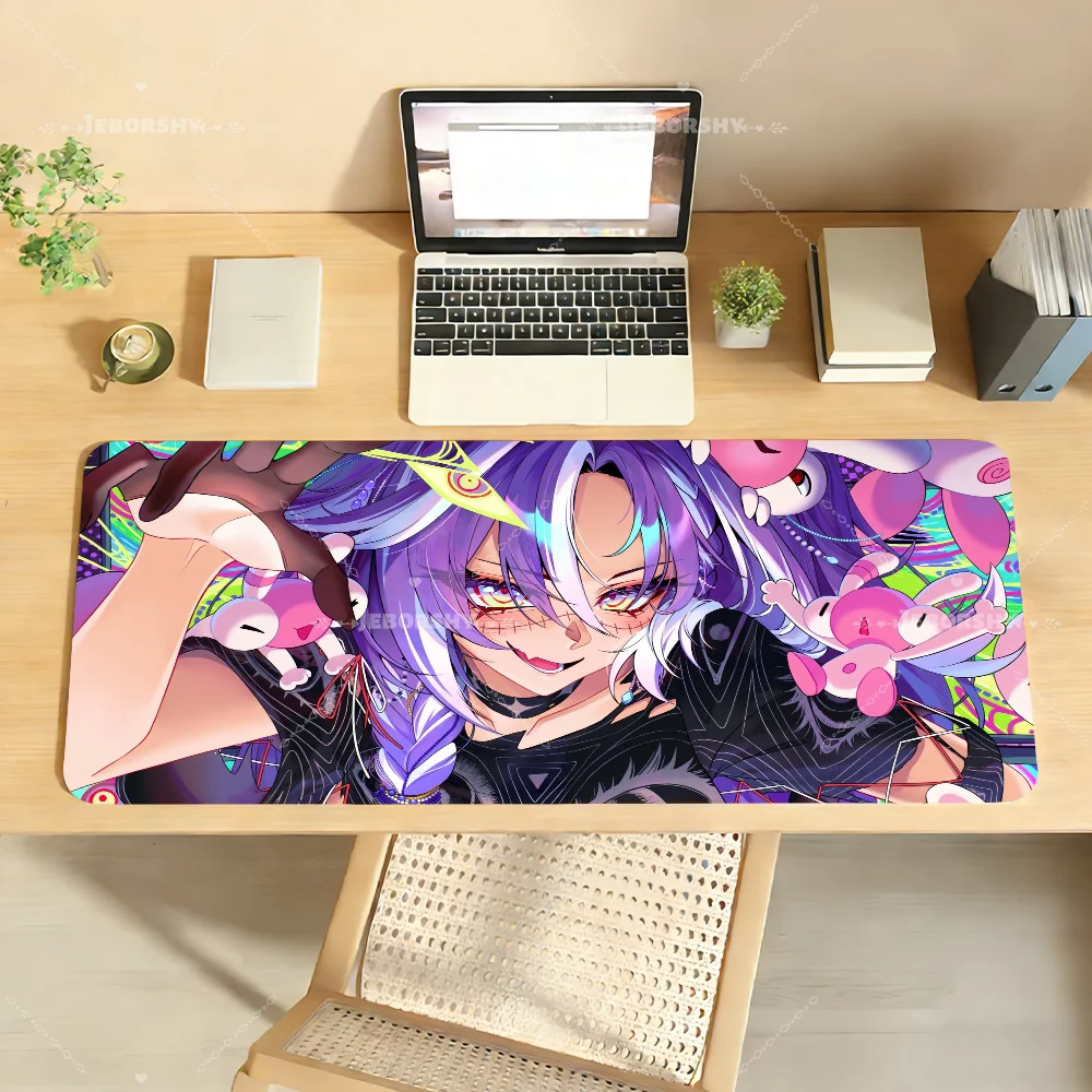 

Cute Pink Hair Anime Girl Large Mouse Pad Non-Slip Rubber Base Gaming Desk Mat Laptop PC Office Gaming Accessories