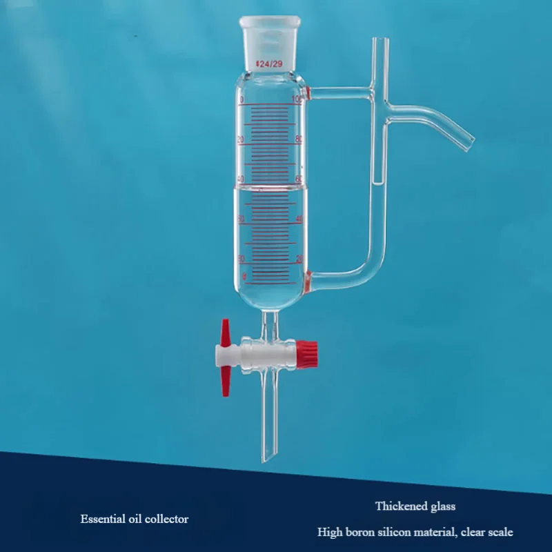 

Essential oil collector oil-water separator receiver collector constant pressure separation device scale high borosilicate glass