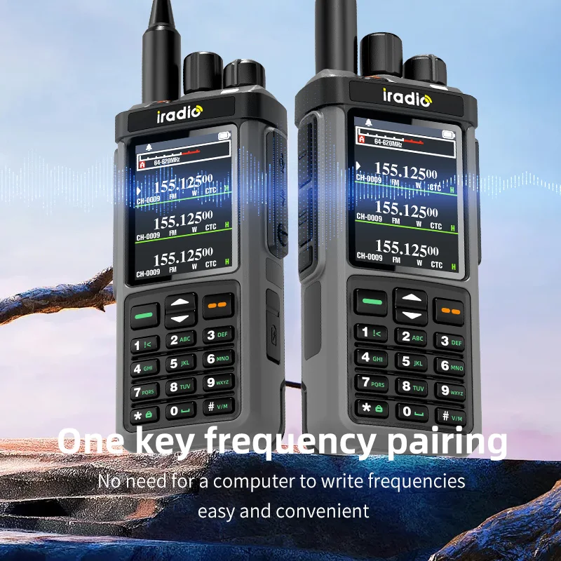 Iradio UV-98 PLUS Air Band Walkie Talkie Cross Band Repeater 2.4"large scree USB LSB CW CB SW MW LW SSB HF Multi Band Ham Radio