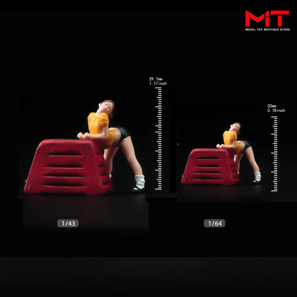 Miniature dipinte 1/87 1/64 1/43 1/24 1/18 Fitness Girl Resina Diorama Figura FAI DA TE Fotografia Creativa Decor