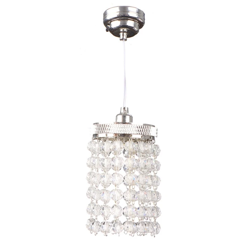 Lampadario a LED in miniatura per 1/12 bambola da soggio