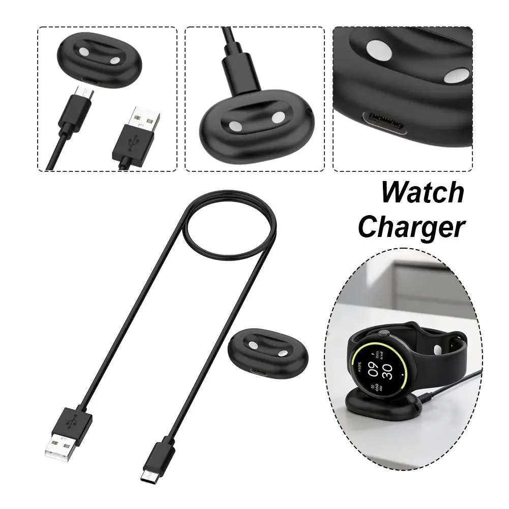 Split‑Type Magnetic Watch Charger Dock For Google Pixel Watch 4 41mm 45mm Stable Fast Charging Base With Type‑C Cable Compact