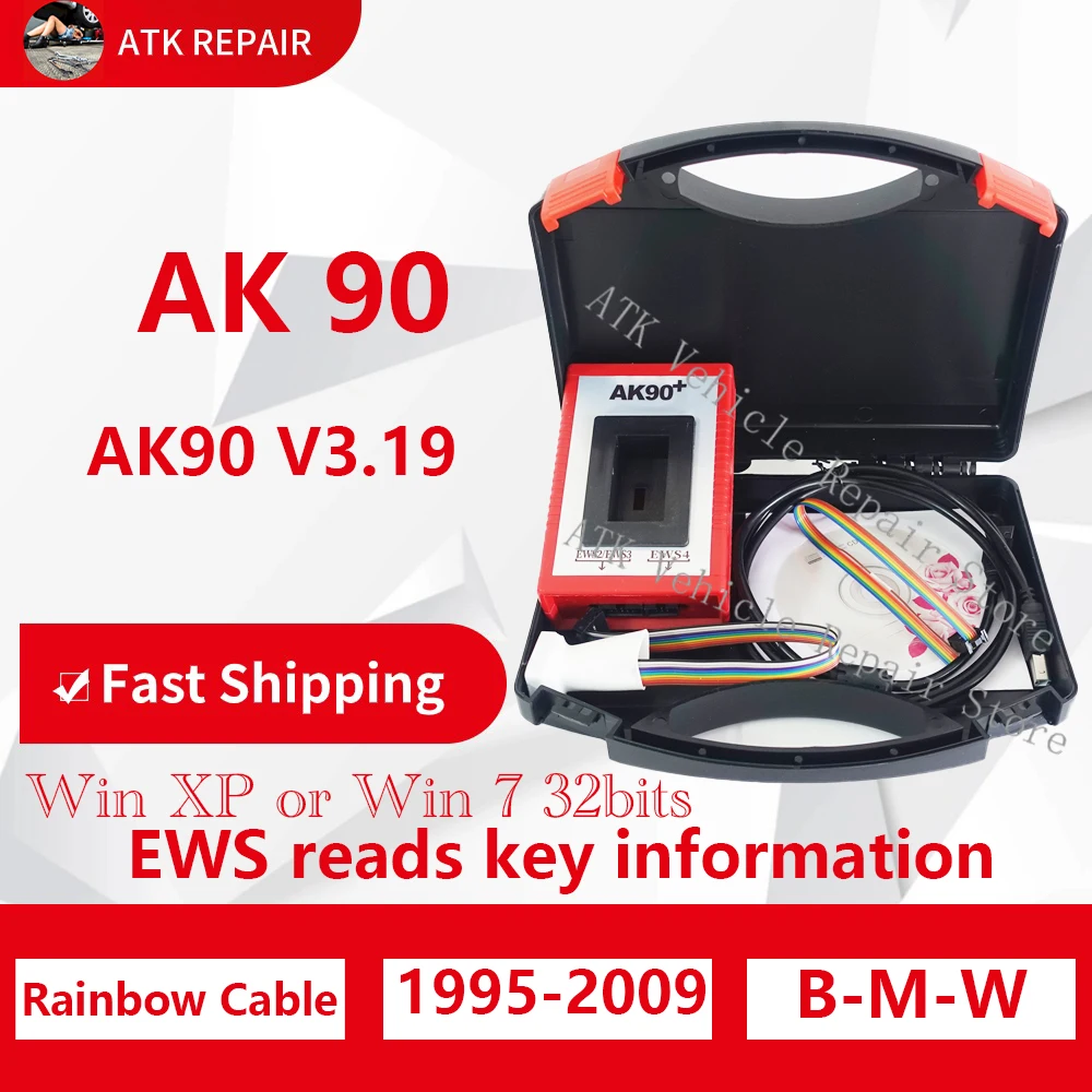 

AK90 V3.19 Popular Plus для B-M-W V3.19 AK90+OBD2 программатор автомобильных ключей для B-MW CAS/EWS 1995-2009 AK90+инструмент для рисования ключей, новая версия