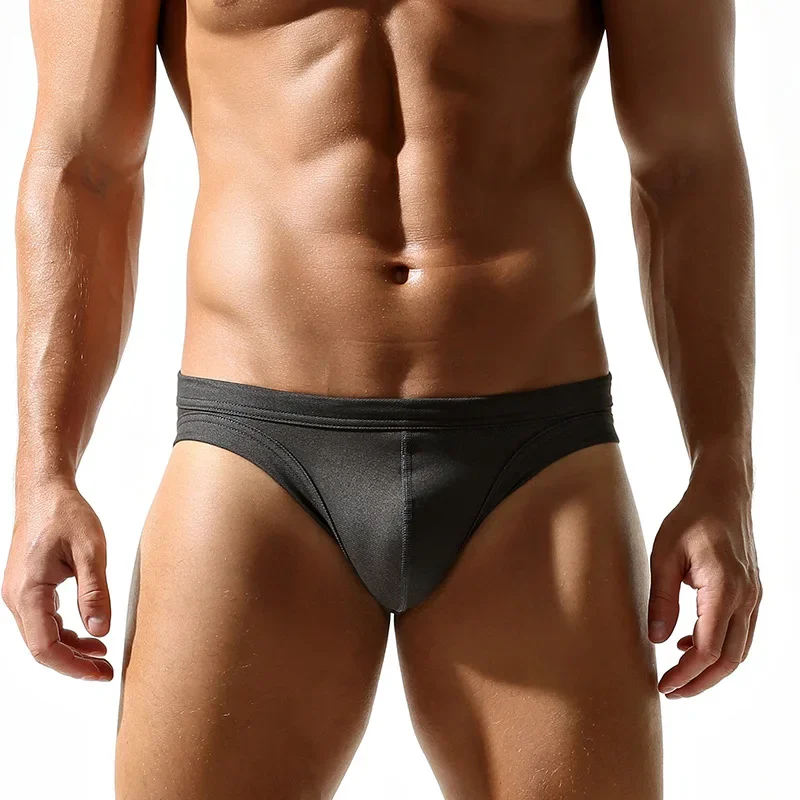 Sexy Men Open Butt Underwear Fashion Hollow Out Bikini Trunks Male Breathable Underpants Low Rise Bulge Pouch Panties Lingerie