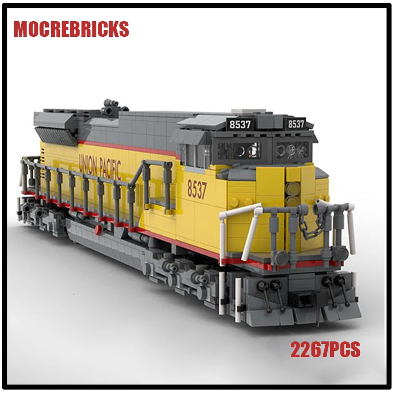 Bloques de construcción de tren de ciudad clásico para niños, serie de trenes H2 con Motor de potencia, modelo de ensamblaje, juguetes educativos para niños, regalos de navidad