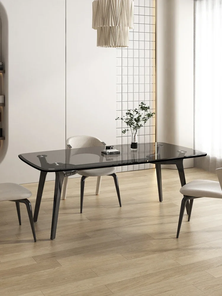 Household Dining Table Simple Rectangular Dining Table Designer Suspension Dining Tables and Chairs Set