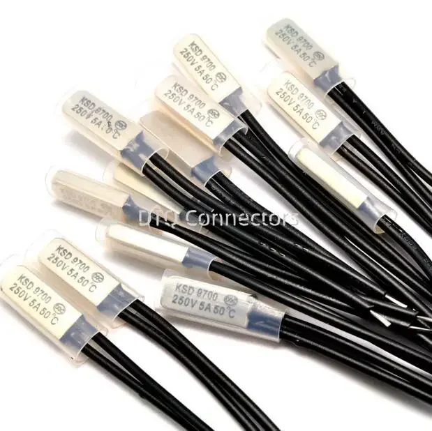 10pcs Normally Closed KSD9700 Metal Shell 3040 50 90 150 Degree Temperature Sensor 5A250V Temperature Control Switch