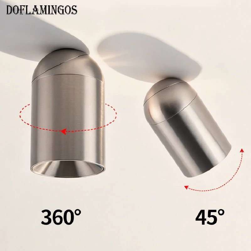 2026 New Adjustable Surface-Mounted Ceiling Lamp Anti-Glare Spotlight Grey Gold Black White Downlight For Cellular Network