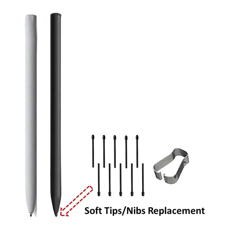 【Vente saisonnière】 (paquet de 10) Embouts/Pointes de stylo marqueur pour remarquable 2 plumes/embouts de remplacement de stylet doux (noir)