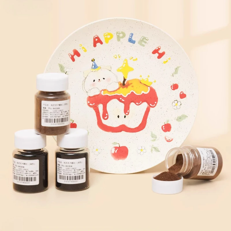80g/bottle Ceramic Dot Particles Mud Glaze Color Cosmetic Soil Added Auxiliary Materials Iron Point Mineral Point Art Particles