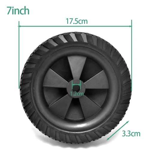 Imagen 2 del producto Ruedas de repuesto silenciosas antideslizantes con absorción de impacto, compresor de aire de 7 pulgadas, máquinas sin aceite, 1 unidad