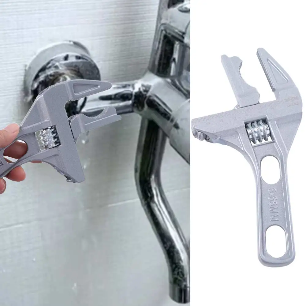Short Handle Bathroom Wrench Large Opening 6-68mm Adjustable Spanner Adjustable Spanner Plumbing Wrench Tight Spaces
