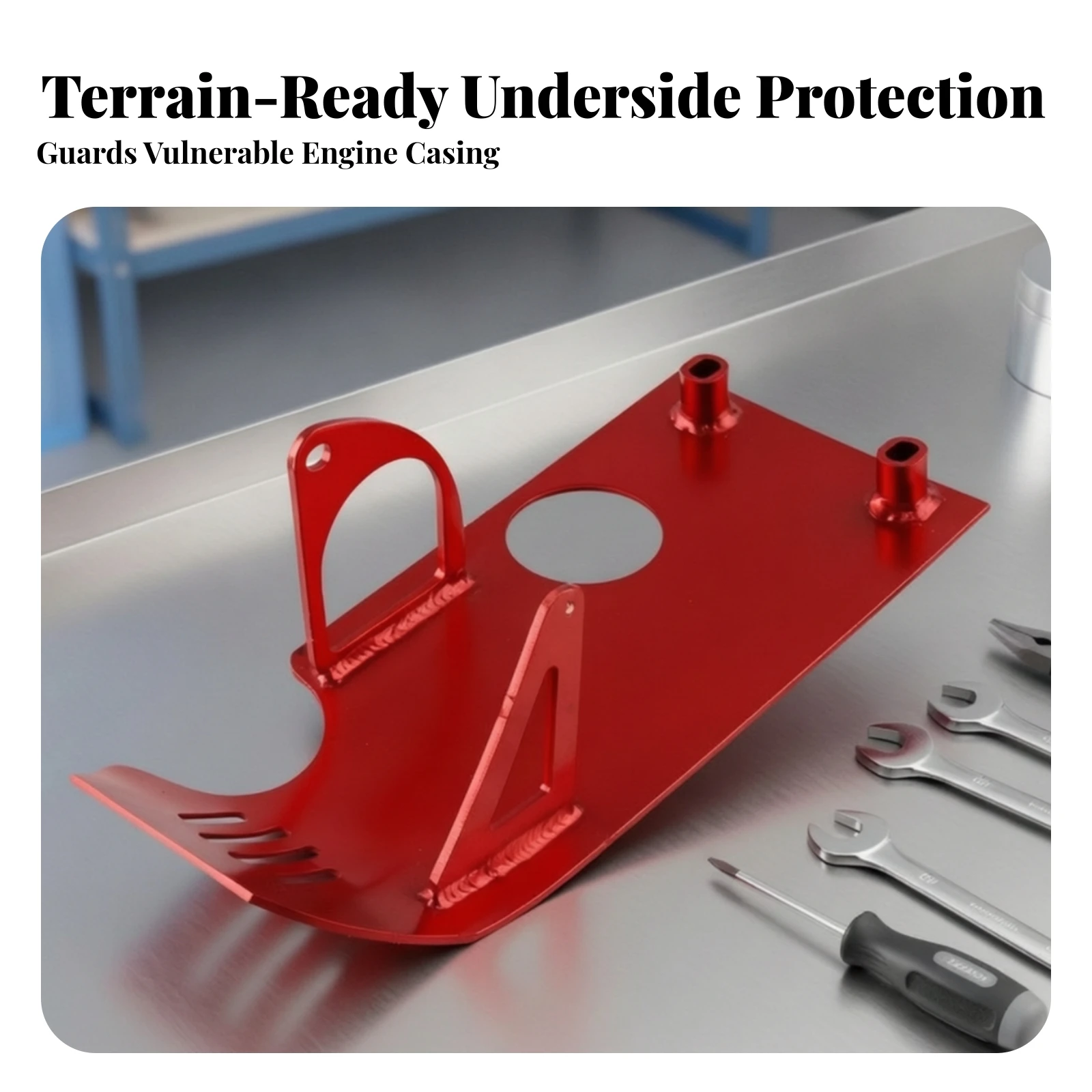 Engine Guard Plate Easy to Install Motorcycle Skid Plate Engine Guard Guard Rigid Lower Frame Protector Low-Profile