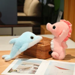 Simulatied Sea lions Seals Dolphin Seahorse Plush Cartoon Cute marine organism Marine Park Plush Toy Stuffed Doll Boy Gift
