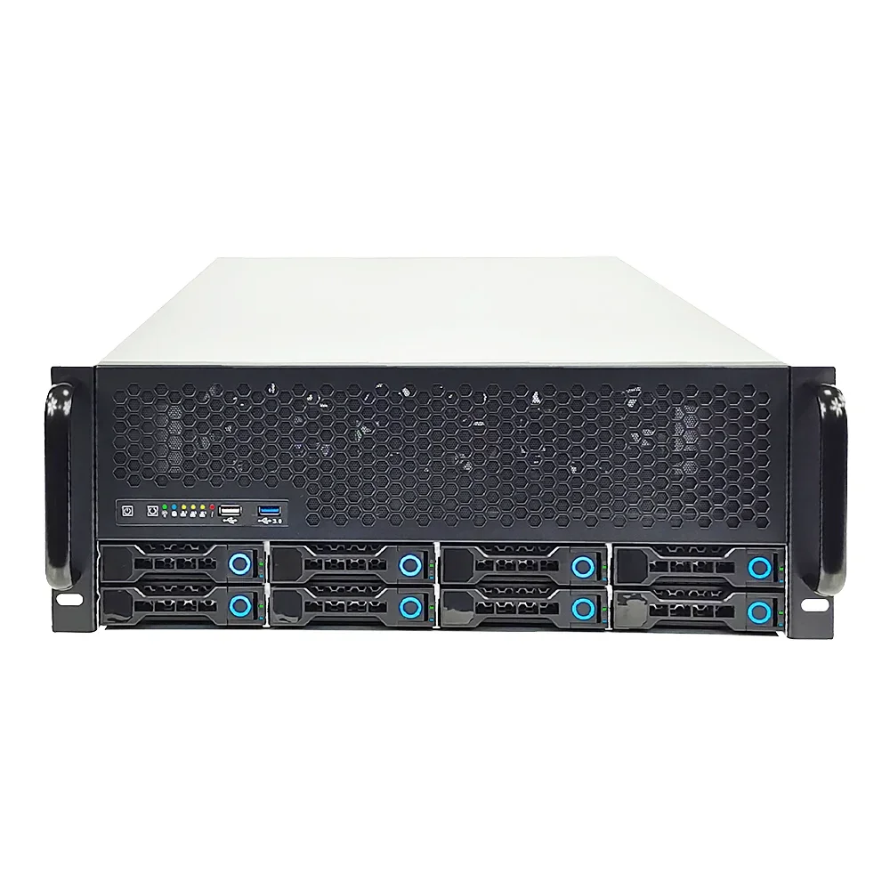 4u 8-Bay 5 GPU ATX Server Case with Fan 12 PCIe Slots 13x15