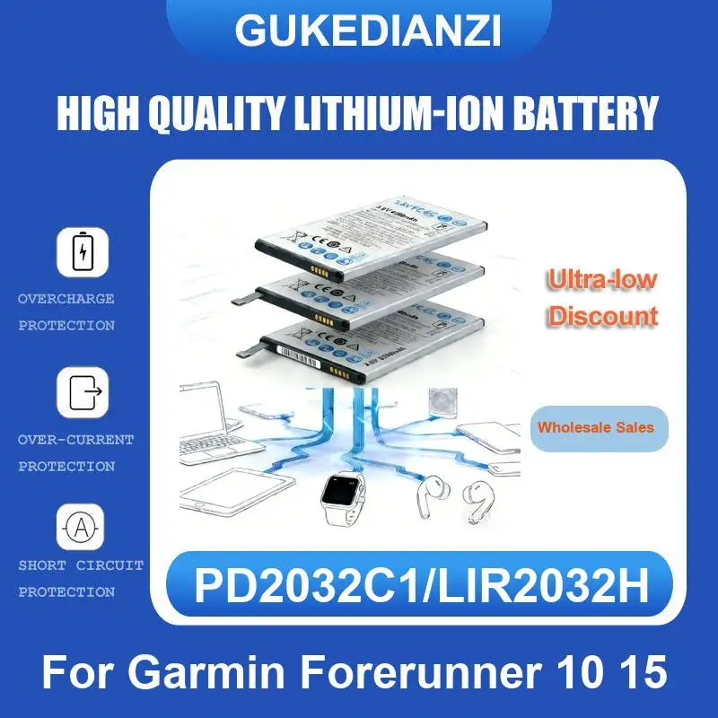 Batería para Garmin Forerunner 10 15 Instinct solar STD-810G