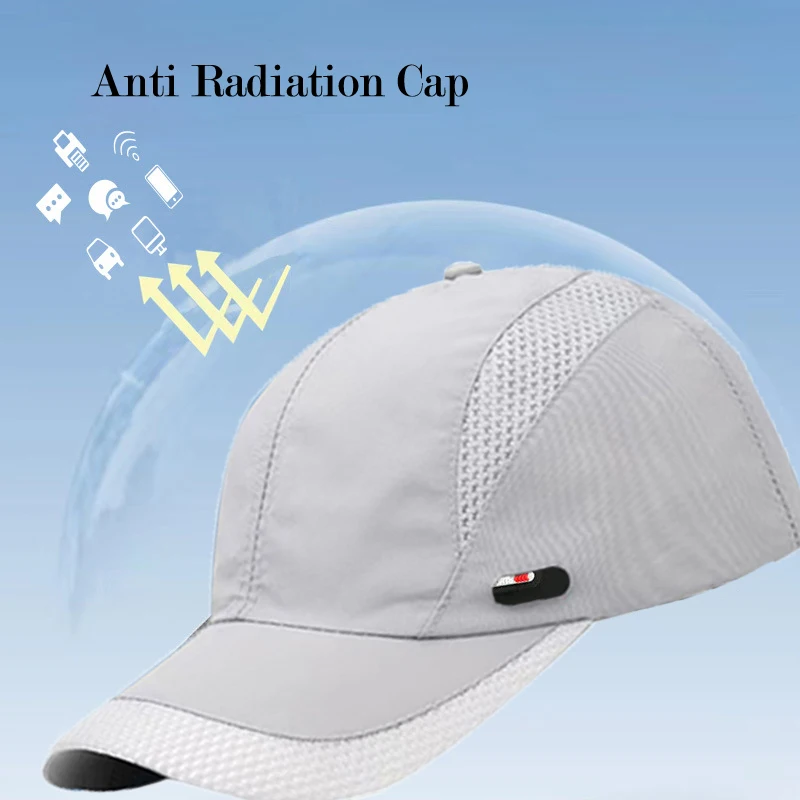 Anti Radiation Baseball Cap Silver Fiber Electromagnetic Wave Shielding Hat Computer Room Anti-electromagnetic Radiation Sunhat