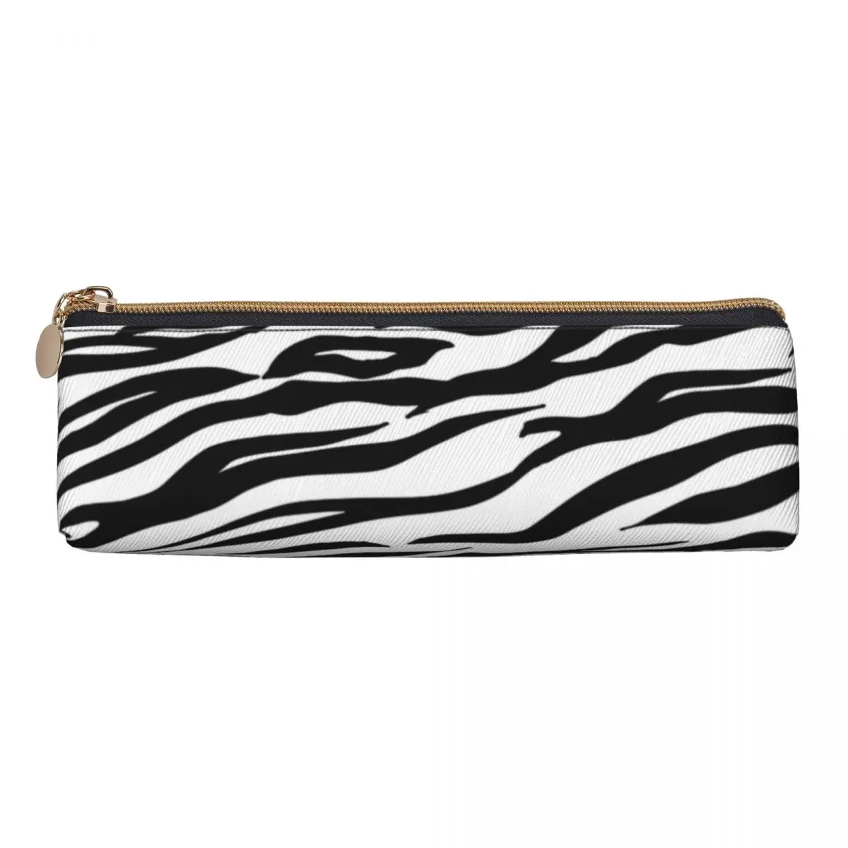 Black White Tiger Print Pencil Case Animal Fur Stripes Large Pencil Pouch Girls Boys Cool School Pencil Cases Graphic Supplies