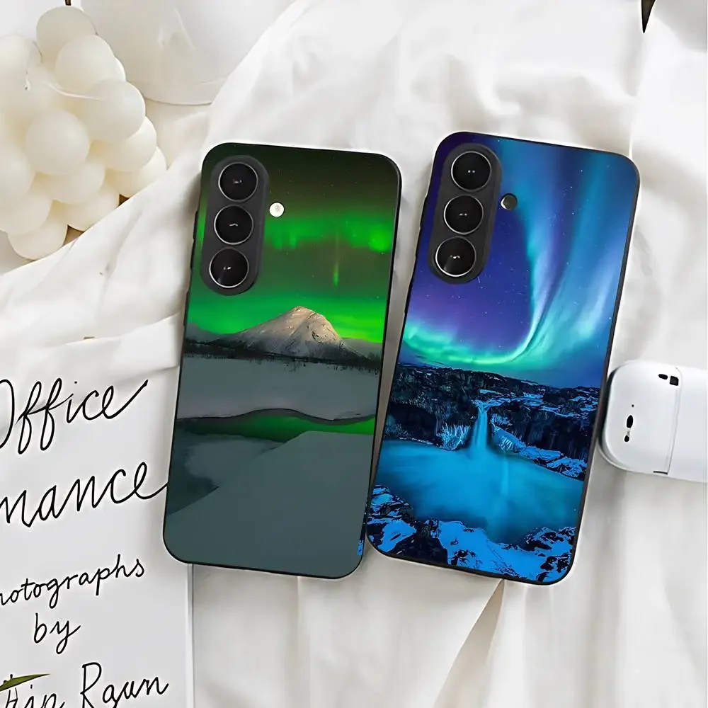 Prime Aurora Borealis Silicone Case For Samsung Galaxy S21 S22 S23 S24ULTRA S25ULTRA FE Ultra Plus5G A52S S26 Cover