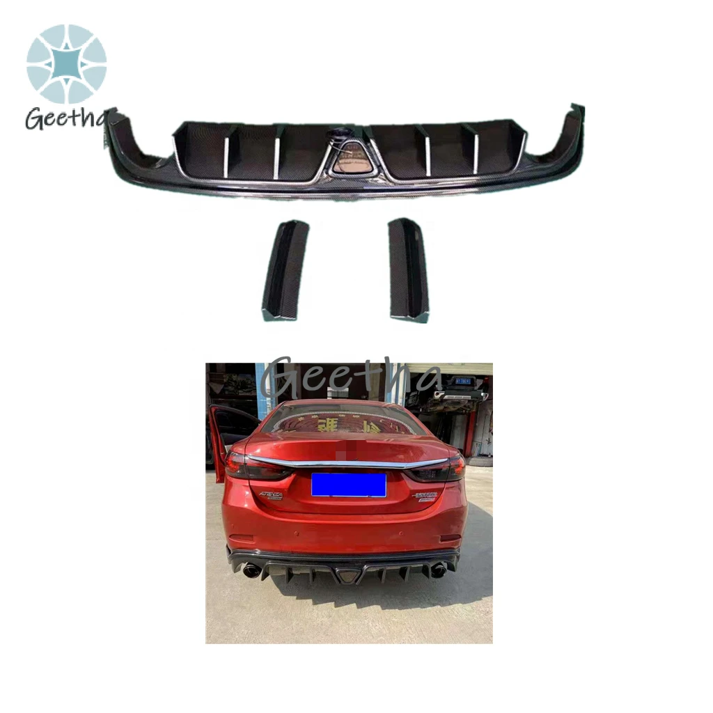 

For Gloss Black ABS Rear Bumper Lip Diffuser For 2014-2019 Mazda ATENZA Upgrade MAZDA 6 LED Rear Diffuser