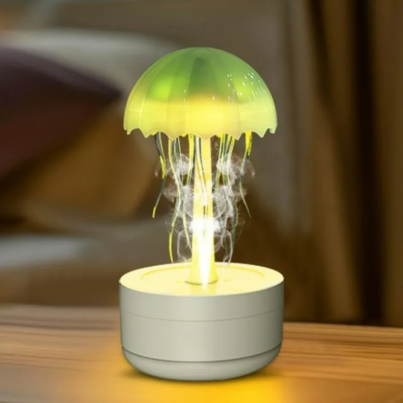 Jellyfish Humidifier Fragrance Diffuser Colorful Night Light Heavy Fog Essential Oil Diffuser Home Bedroom Office Air Humidifier