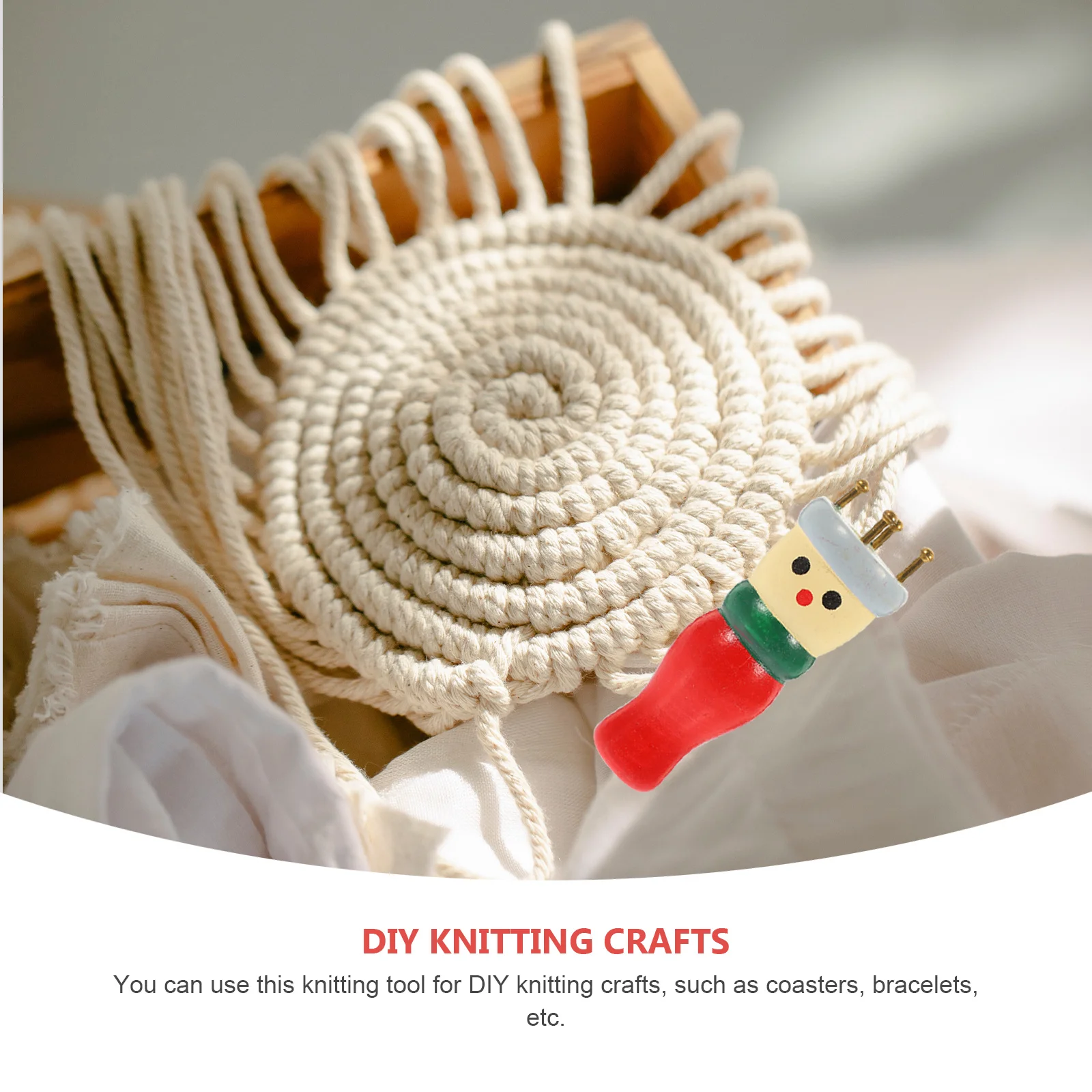 

1 set 1 Set Wooden Knitter Diy Knitting Kit For Wool Cotton Yarn Weaving Spool Craft Tool Kids Beginners Handmade Projects