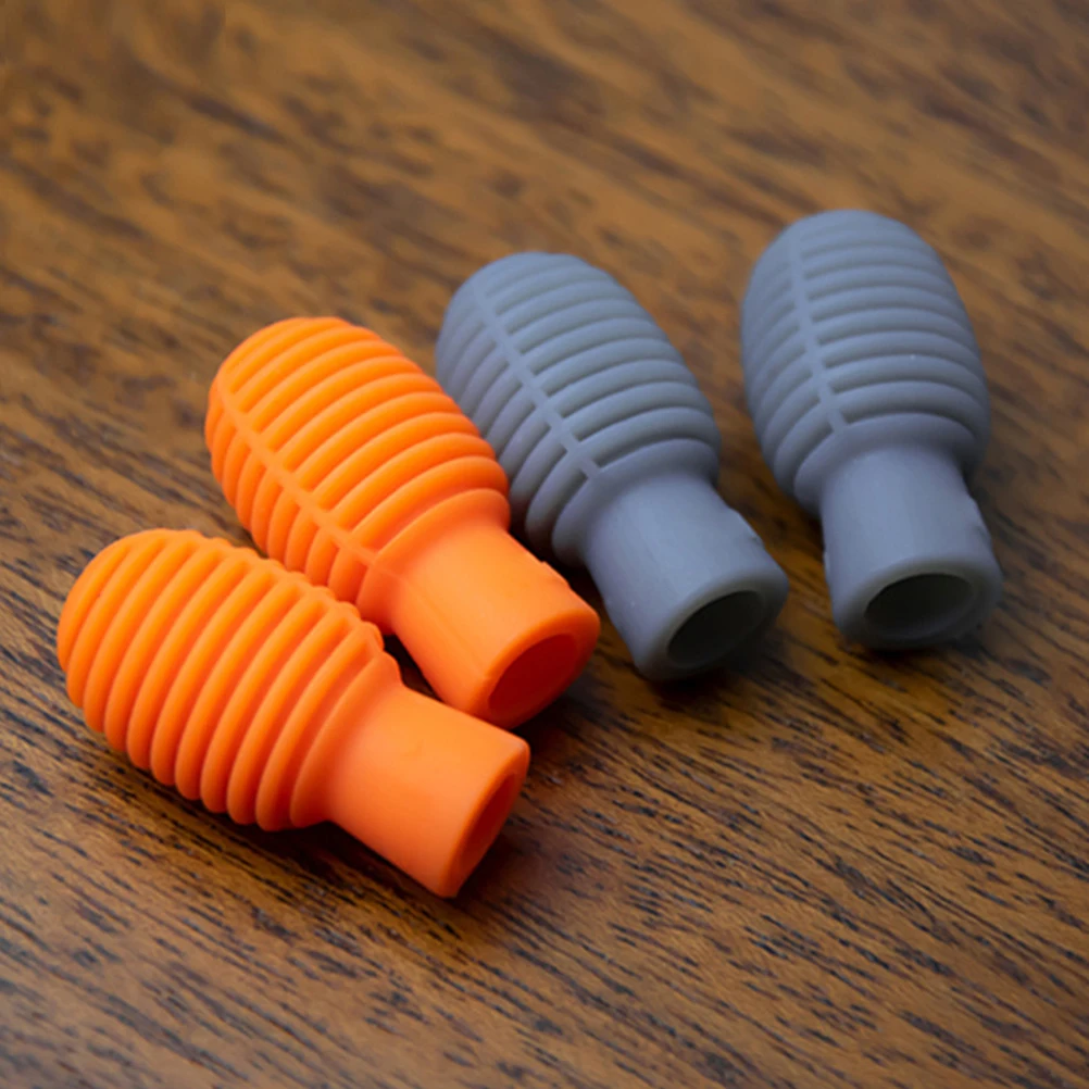 

4pcs Silicone Drumstick Caps Retractable Elastic Covers 360 Degree Protection Practice Drum Sleeves Mute Tips for Kids