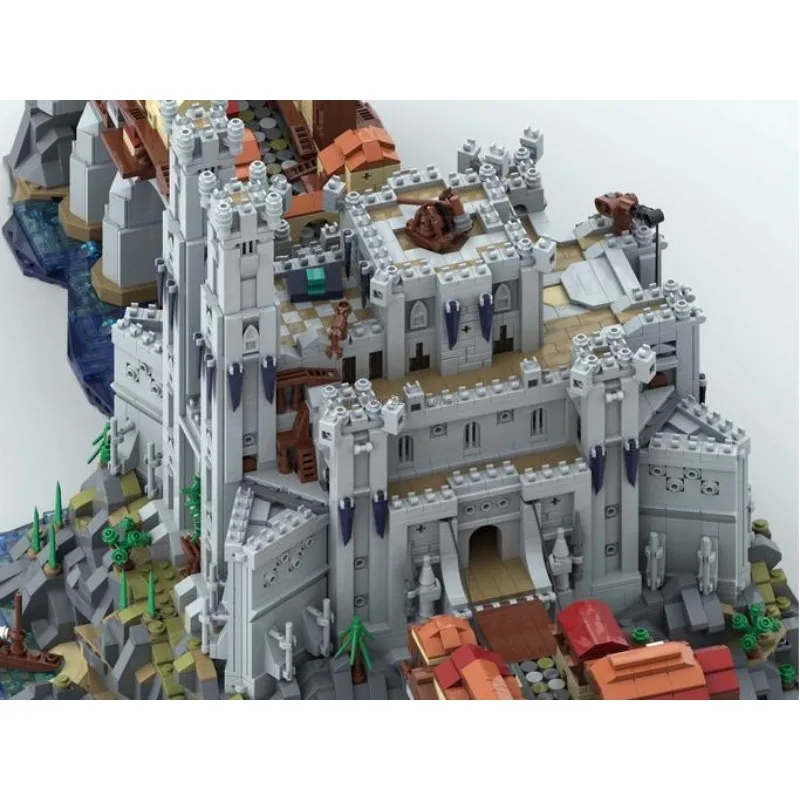 9530PCS Moc Medieval Castle  Wyrm's Crossing (Baldurs Gate 3) Game Modular Building Blocks Architecture Toy Kids Birthday Gifts