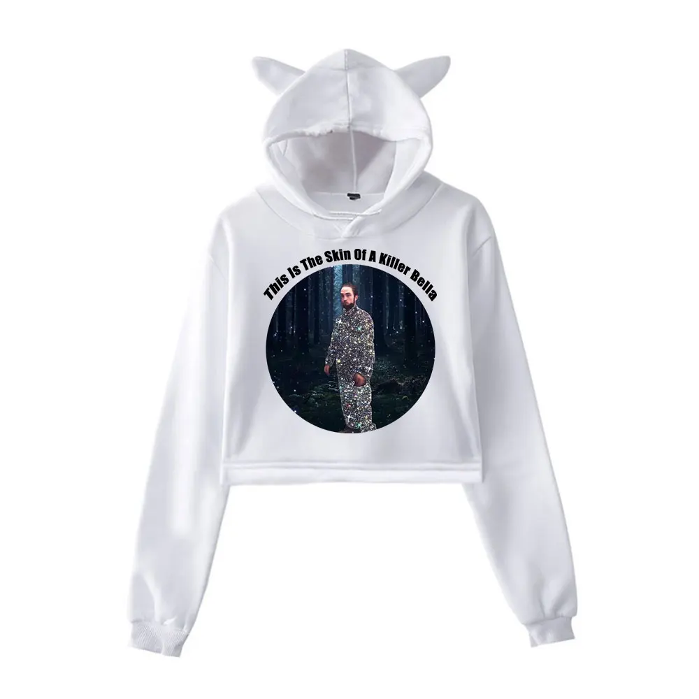 Robert Pattinson This is The Skin of A Killer Bella Hoodie Vintage 90s Merch Hoodies Sweatshirt for Girls Cat Ear Crop Pullover