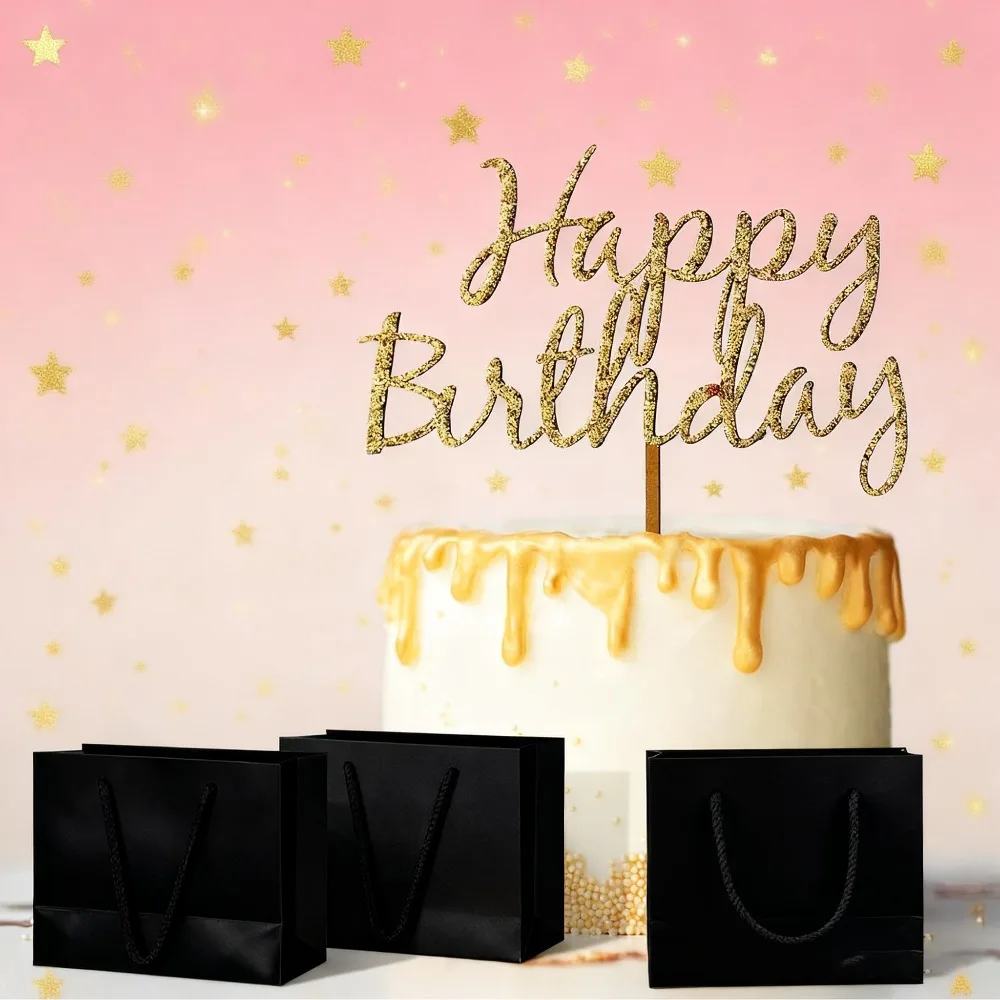 10 Stück Schwarze/Weiße Dicke Kleine Papier-Geschenktüten mit Kordelgriffen für Hochzeit, Geburtstag, Geschenk, Schmuckverpackung, Party-Geschenktüten – Detail 11