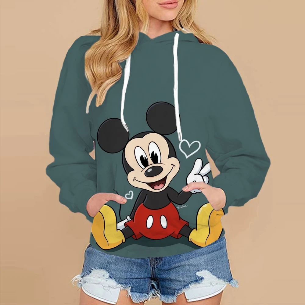 Disney Cartoon Minnie Mickey Mouse 3D Hoodie Sweatshirts Men Women Boys Girls Pullover Harajuku Streetwear Pocket Hoodies