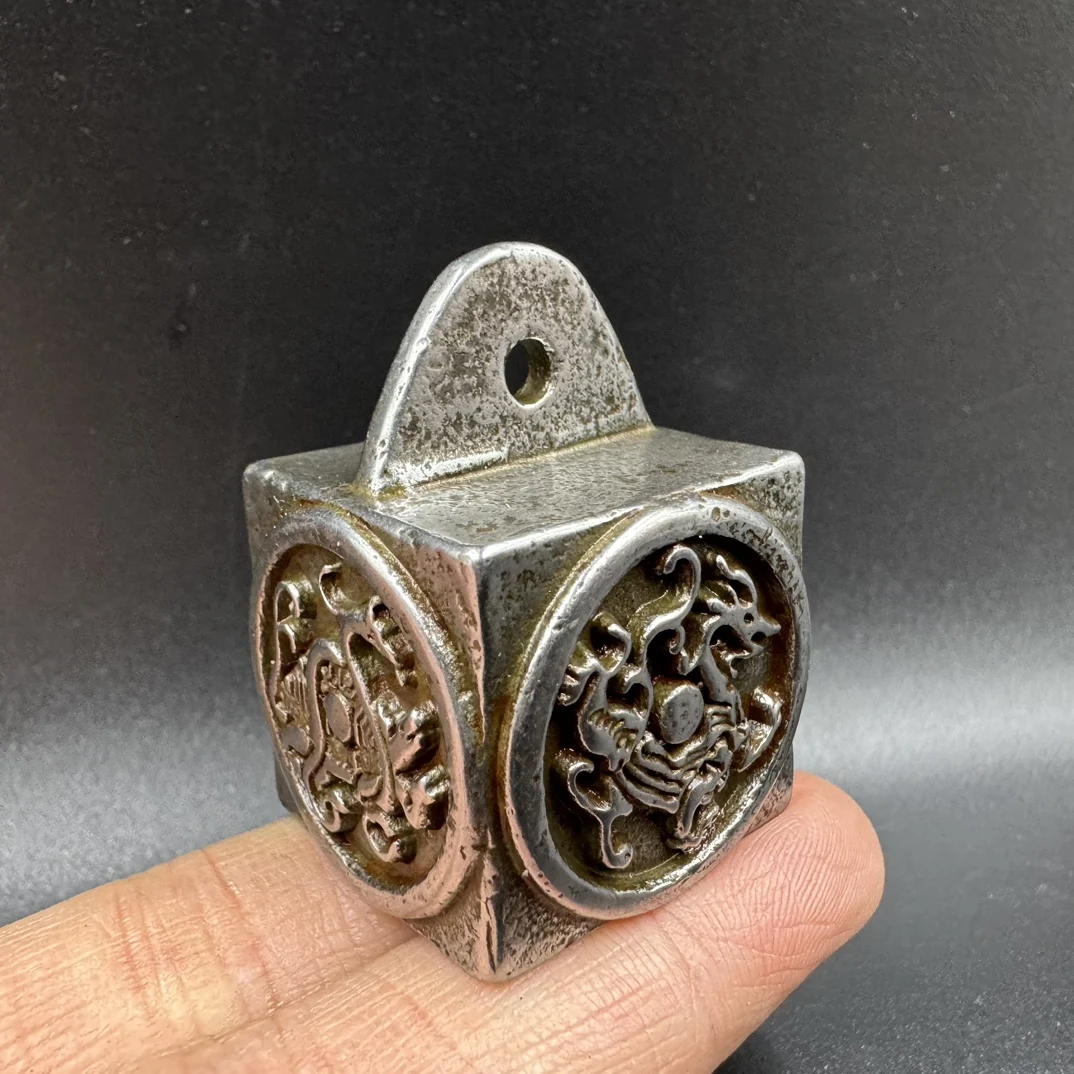Mini Four Mythical Beasts Seal Stamp Figurine Exquisite Tian Tie Home Decor Bag, Car, Necklace, Keychain, Decorative Statue