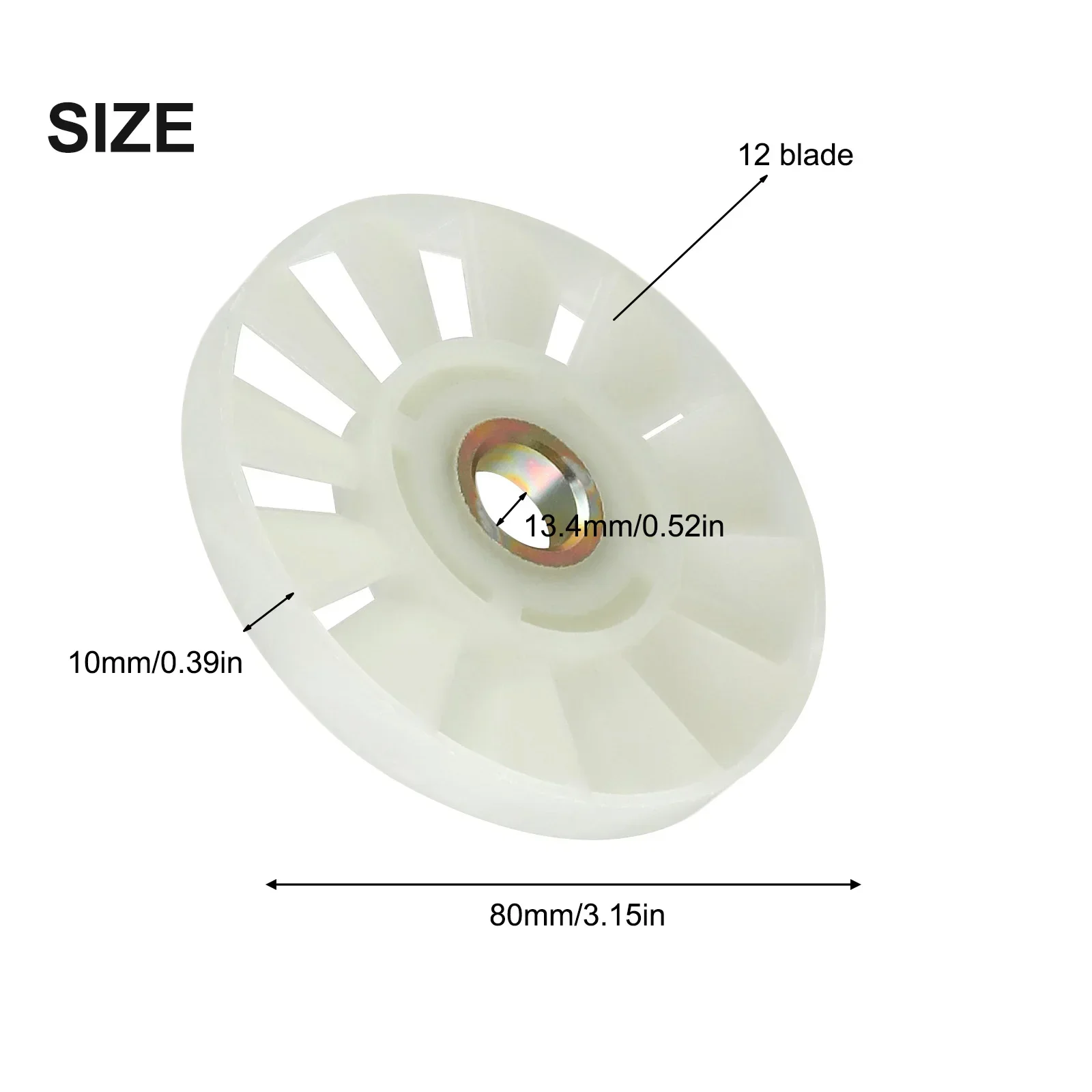 

1pc Plastic Rotor Fan Blade For 0810 Electric Pick 80mm 12 Rotor Fan Blade Power Tools Accessories High Quality