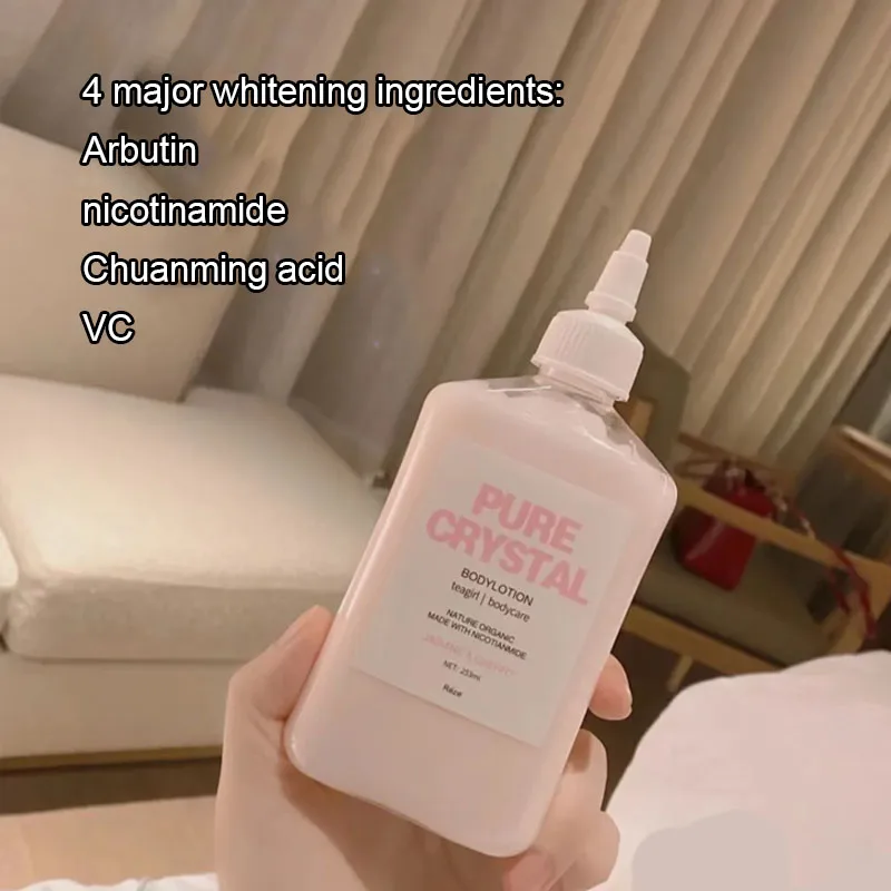 

PURE CRYSTAL BODYLOTION Improve Skin Tone, Dull Blemishes, Brightening Moisturizing Soft White And Smooth Skin 253ml Bottle