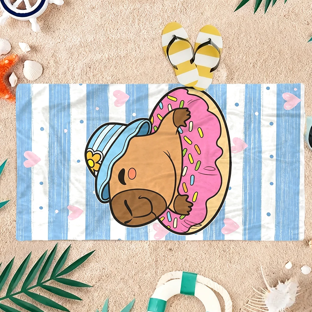 Capybara Cartoon Beach Towel Q - Towel Small Sport 评论和价格