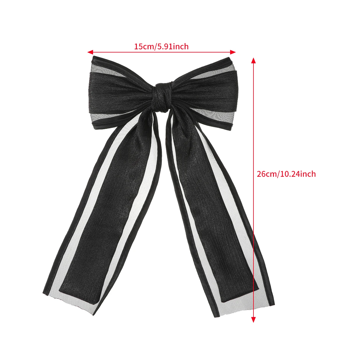 Bright Silk Bow Spring Clip Black Hairpin Girls Sweet Ponytail Hair Clip Barrettes For Women Summer Fashion Hair Accessories