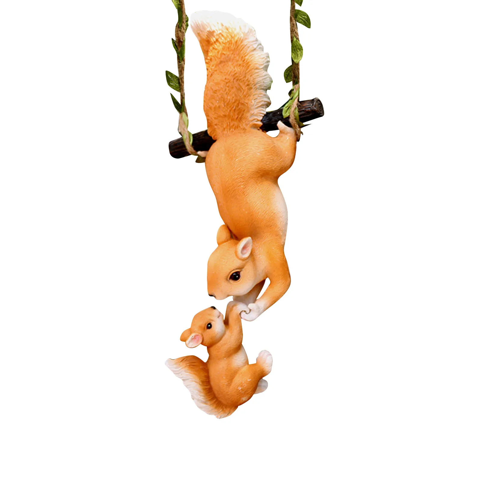 Creative Simulation Animal Squirrel Resin Ornament Potted Plant Wall Hanging Garden Decoration DIY Accessories Outdoor Decor
