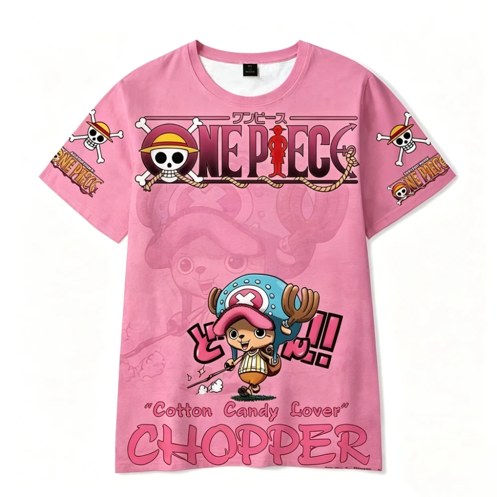 One Piece Summer New Top Tony Tony Chopper Zoro Theme 3D T-shirt One Piece Luffy Cartoon Adult Top Quick Drying Unisex T-shirt