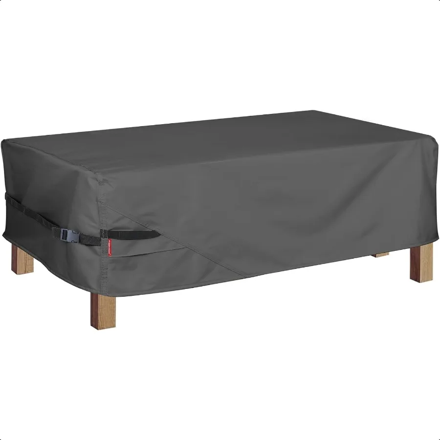 

Patio Coffee Table Cover Waterproof Outdoor Furniture Rectangular Small Table Covers 48 x 26 inch Black