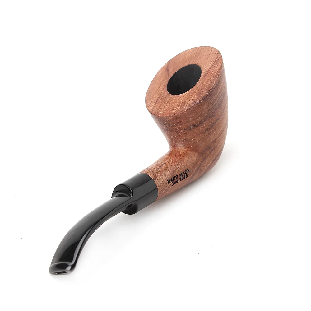 Old Fox Rosewood Tobacco Horn Pipe Set Accessories 9MM Activated Carbon Paper Filter Sandalwood Smoking Pipe With 10 Tools Kits