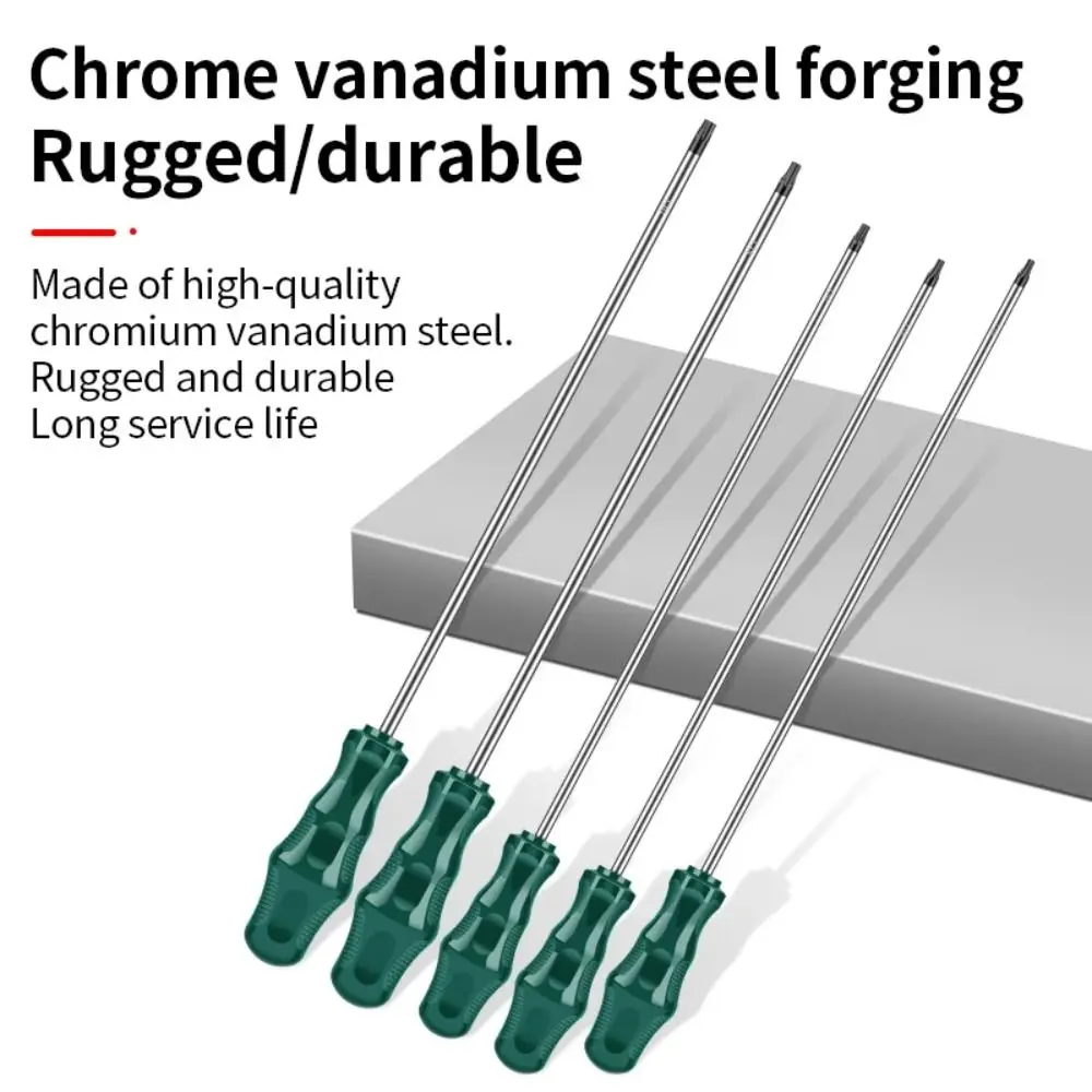 Portable 400mm Torx Screwdriver Extra Long with Hole Repair Screw Driver High Quality Hand Tools Hexagon Screwdriver