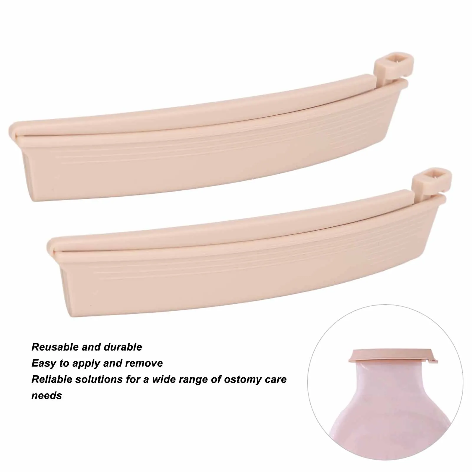 5Pcs Ostomy Bag Sealing Clips Reusable Flexible Drainable Pouch Clamp Tail Closure Postoperative Care Tools