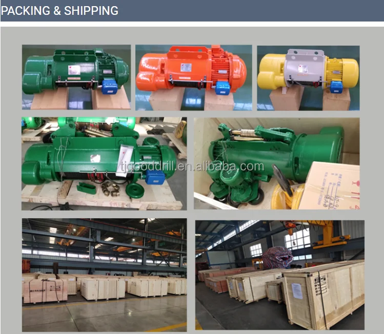 Macchina di sollevamento Funzionamento regolare Verricello elettrico per paranco da costruzione con catena a fune metallica CD1 MD1 da 1/ 5 tonnellate